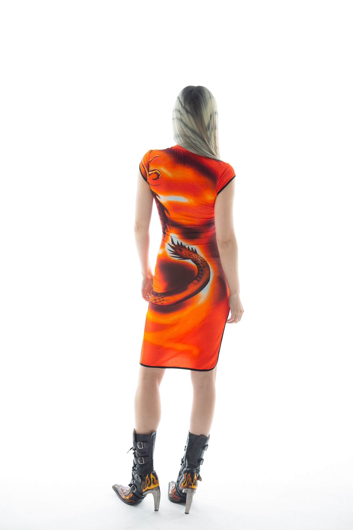 Dragon Qipao Midi Dress